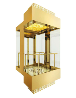 Panorama Elevator - Square Luxury Gold